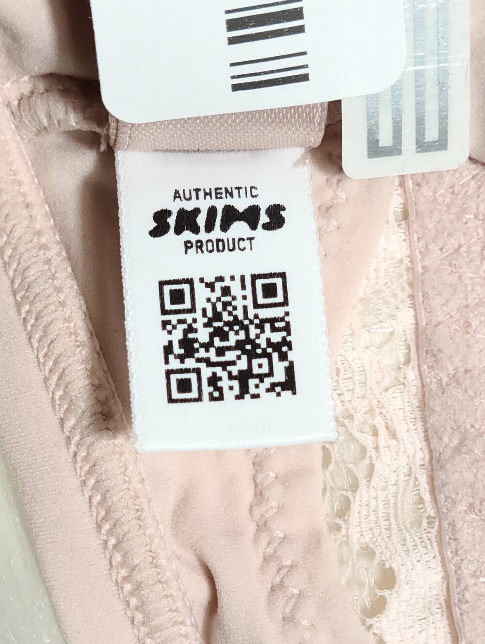 SKIMS Fits Everybody Lace Scoop Bralette Dusty Pink Pin Dot Women Medium NEW - Picture 5 of 7